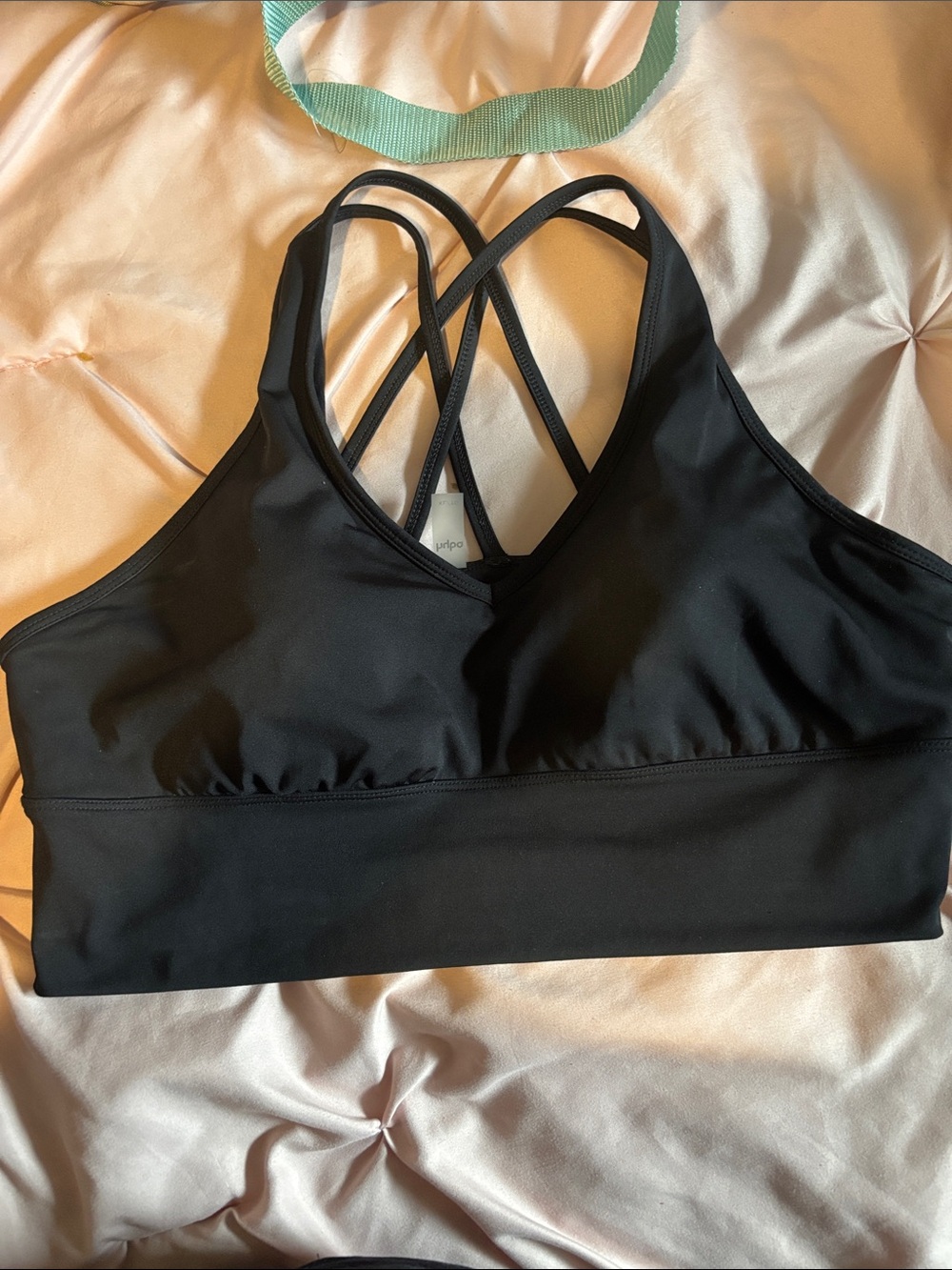 Black Strappy Sports Bra